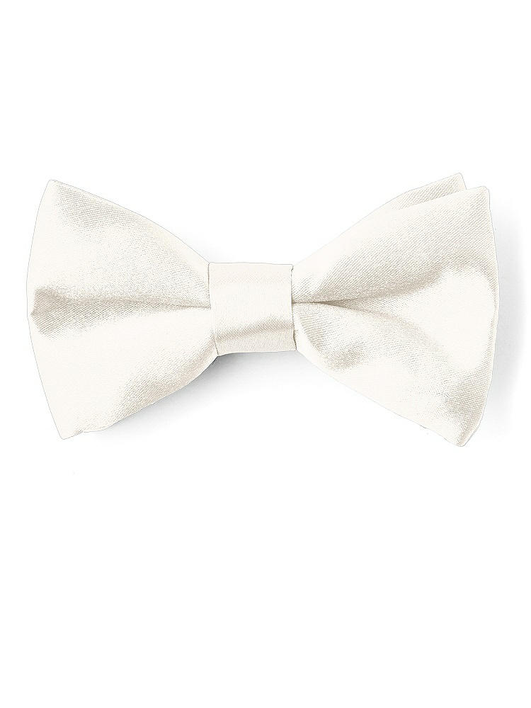 Front View - Ivory Matte Satin Boy's Clip Bow Tie by After Six