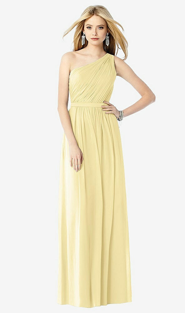 Front View - Pale Yellow After Six Bridesmaid Dress 6706