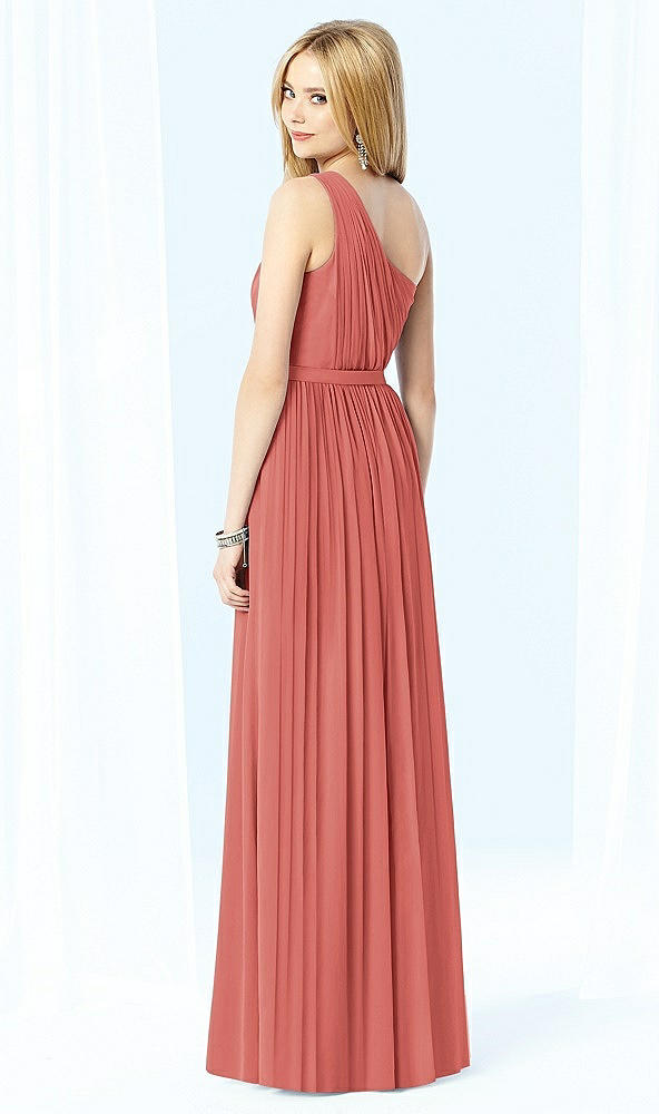 Back View - Coral Pink After Six Bridesmaid Dress 6706