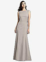Rear View Thumbnail - Taupe Dessy Bridesmaid Dress 2936