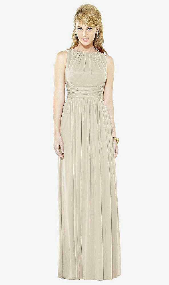 Front View - Champagne After Six Bridesmaid Dress 6709