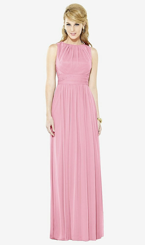 Front View - Peony Pink After Six Bridesmaid Dress 6709