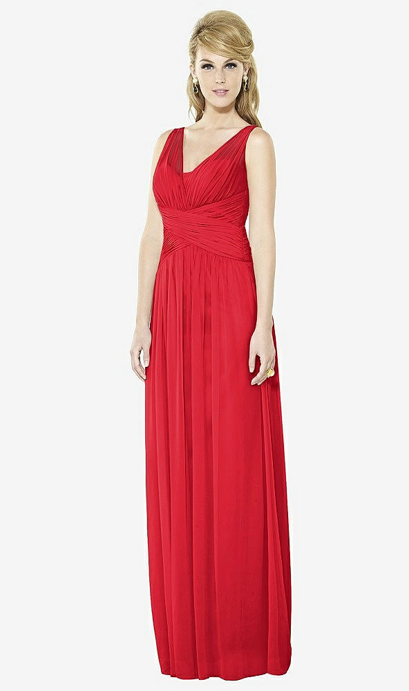 Front View - Parisian Red After Six Bridesmaid Dress 6711