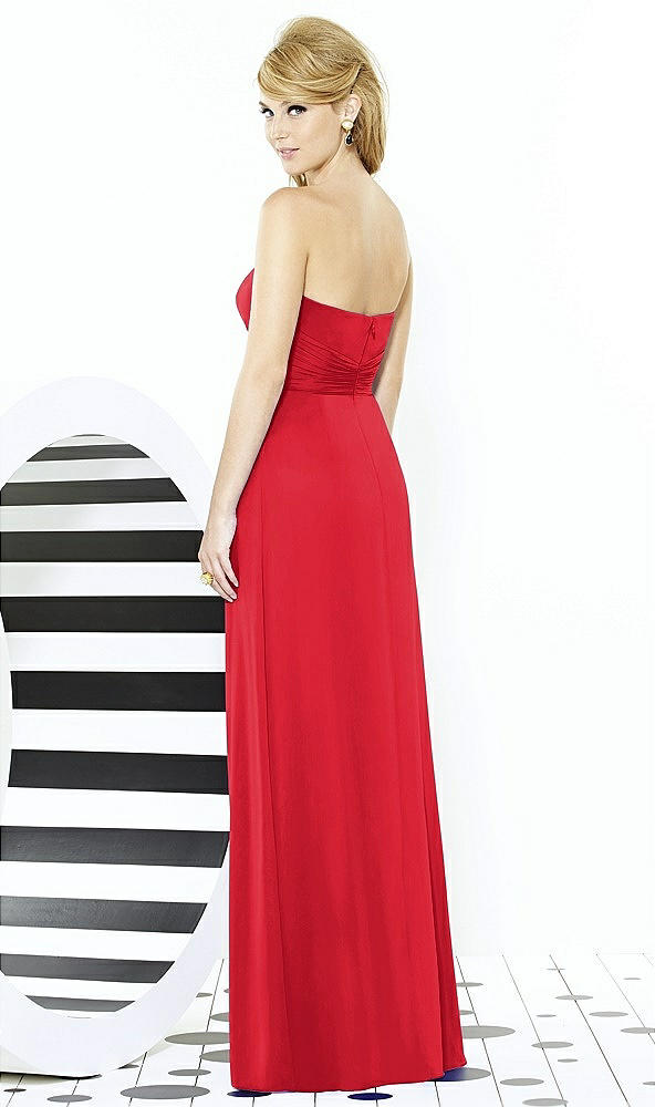 Back View - Parisian Red After Six Bridesmaid Dress 6713