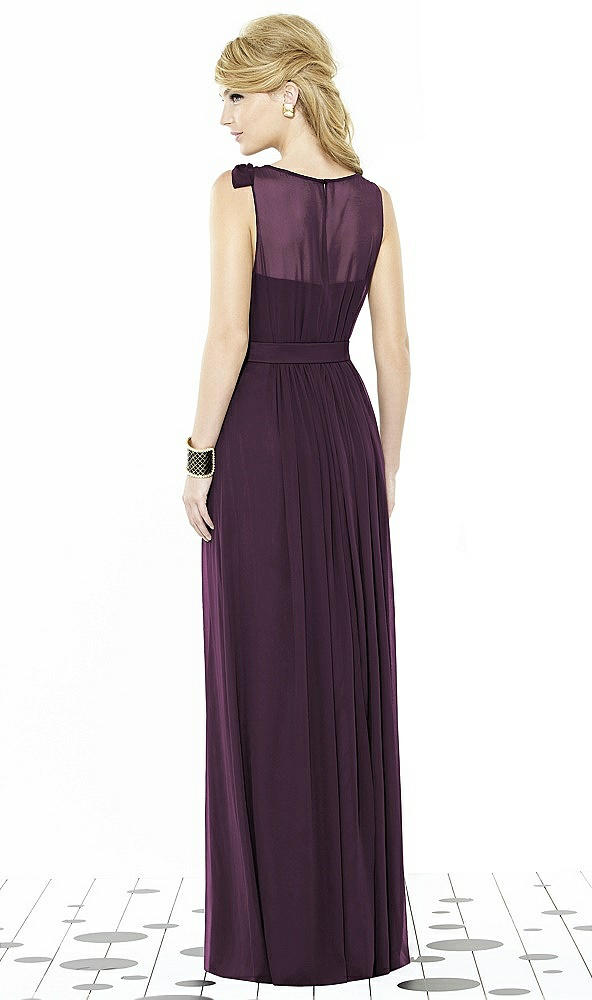 Back View - Aubergine After Six Bridesmaid Dress 6714