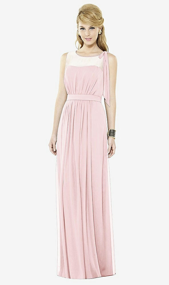 Front View - Ballet Pink After Six Bridesmaid Dress 6714