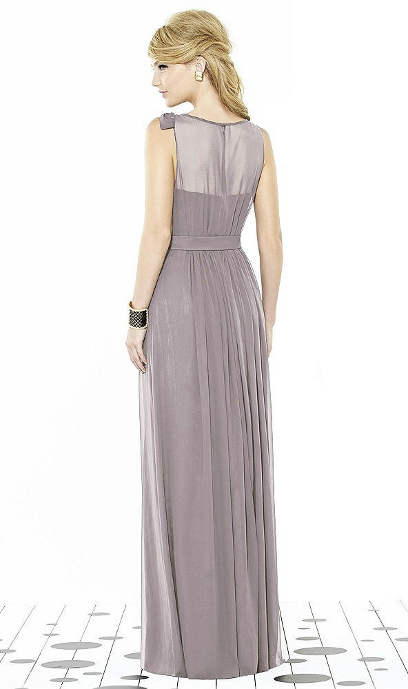 Back View - Cashmere Gray After Six Bridesmaid Dress 6714