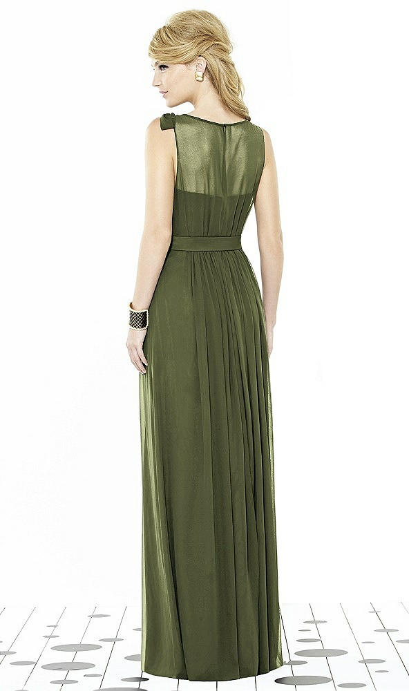 Back View - Olive Green After Six Bridesmaid Dress 6714