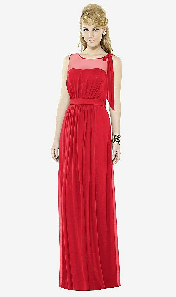 Front View - Parisian Red After Six Bridesmaid Dress 6714