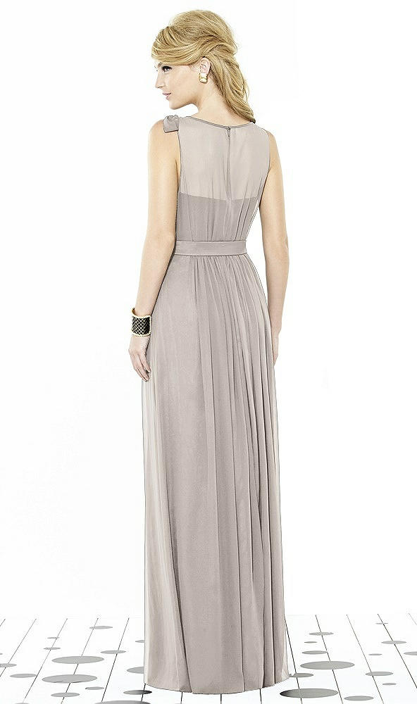 Back View - Taupe After Six Bridesmaid Dress 6714