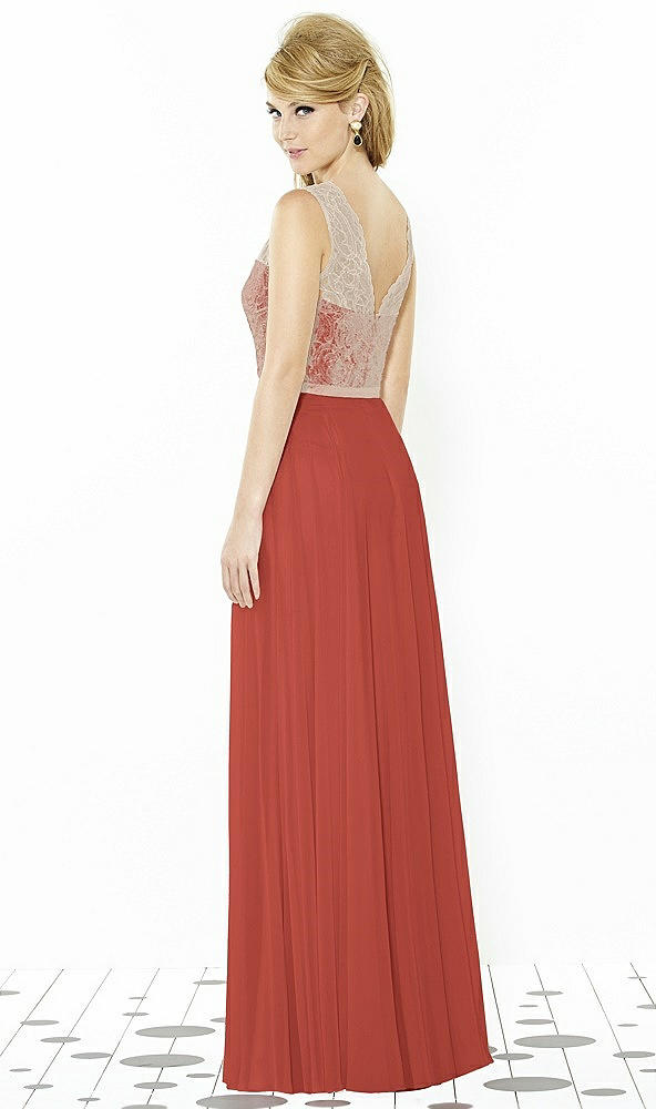 Back View - Amber Sunset & Cameo After Six Bridesmaid Dress 6715
