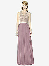 Front View Thumbnail - Dusty Rose & Cameo After Six Bridesmaid Dress 6715
