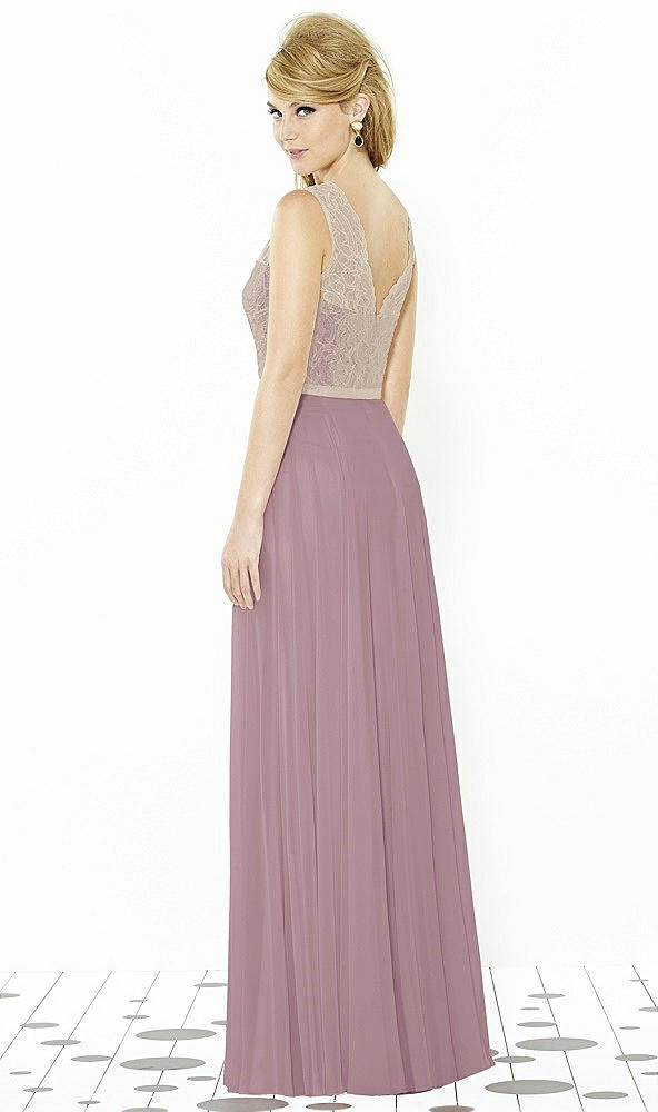 Back View - Dusty Rose & Cameo After Six Bridesmaid Dress 6715