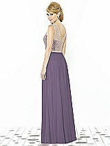 Rear View Thumbnail - Lavender & Cameo After Six Bridesmaid Dress 6715