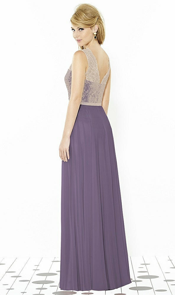 Back View - Lavender & Cameo After Six Bridesmaid Dress 6715