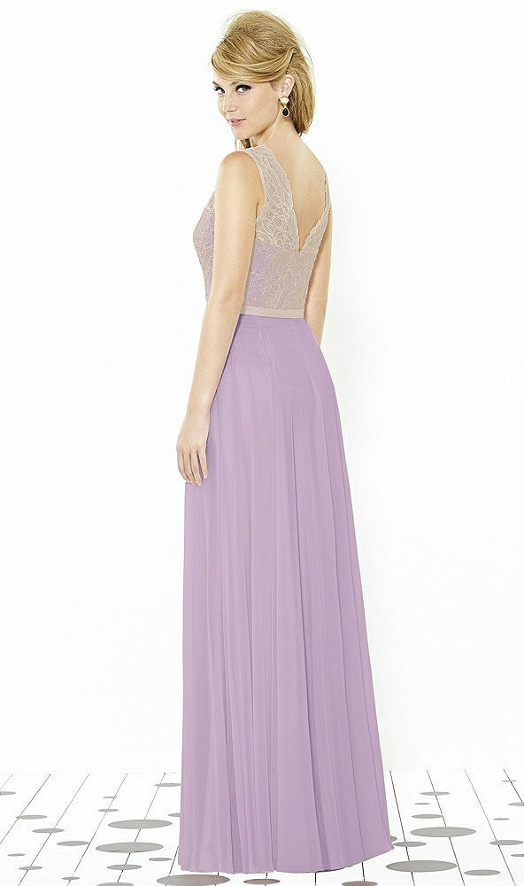 Back View - Pale Purple & Cameo After Six Bridesmaid Dress 6715