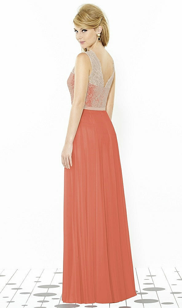 Back View - Terracotta Copper & Cameo After Six Bridesmaid Dress 6715
