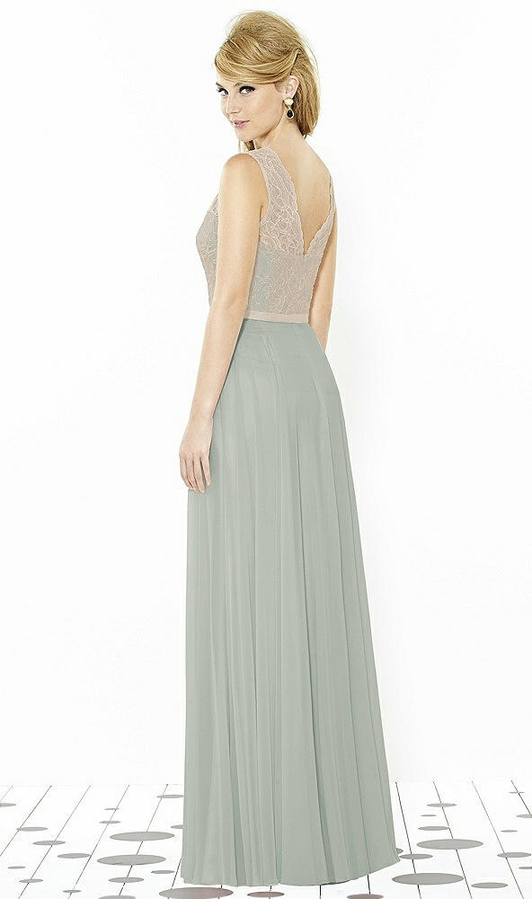 Back View - Willow Green & Cameo After Six Bridesmaid Dress 6715