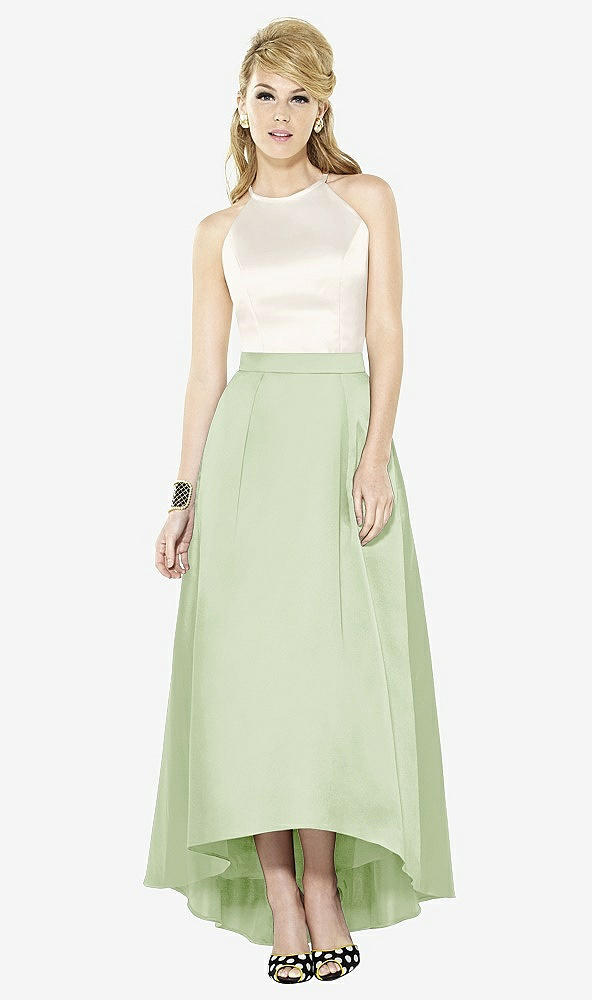 Front View - Limeade & Ivory After Six Bridesmaid Dress 6718
