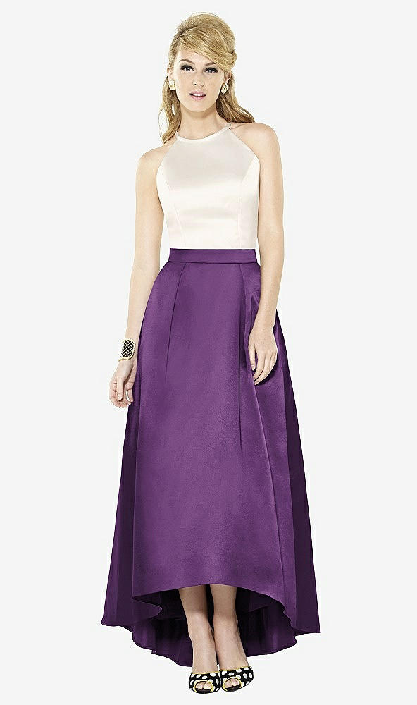Front View - African Violet & Ivory After Six Bridesmaid Dress 6718