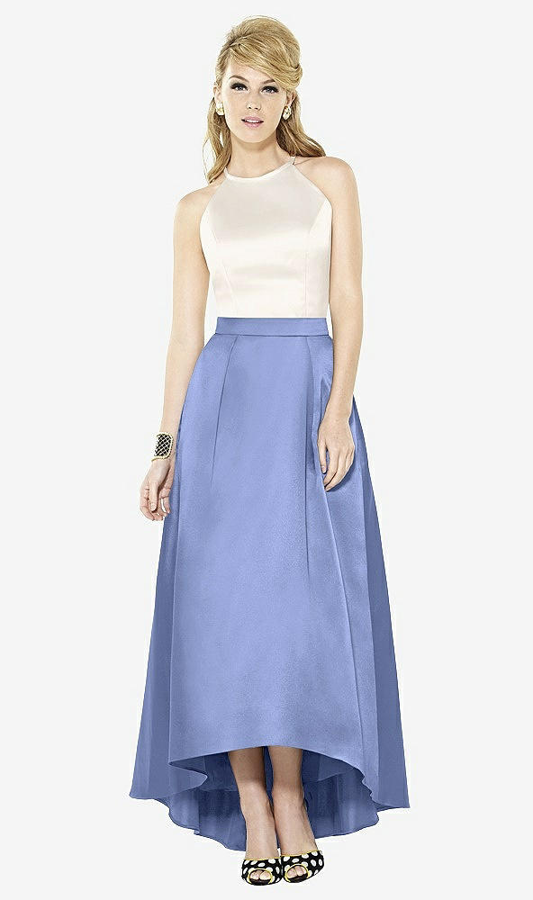Front View - Periwinkle - PANTONE Serenity & Ivory After Six Bridesmaid Dress 6718