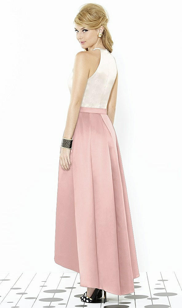 Back View - Rose - PANTONE Rose Quartz & Ivory After Six Bridesmaid Dress 6718