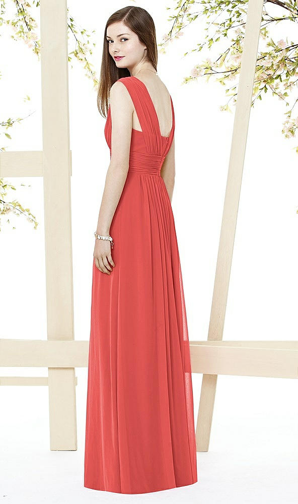 Back View - Perfect Coral Social Bridesmaids Style 8148