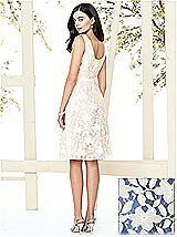 Rear View Thumbnail - Classic Blue & Ivory Social Bridesmaids Style 8155