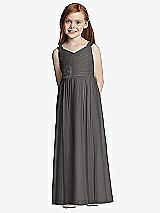 Front View Thumbnail - Caviar Gray Flower Girl Style FL4045