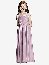 Front View Thumbnail - Suede Rose Flower Girl Style FL4045