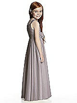 Rear View Thumbnail - Cashmere Gray Flower Girl Style FL4045