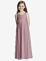 Front View Thumbnail - Dusty Rose Flower Girl Style FL4045