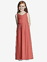 Front View Thumbnail - Coral Pink Flower Girl Style FL4045
