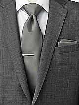 Rear View Thumbnail - Charcoal Gray Classic Yarn-Dyed Pocket Squares by After Six