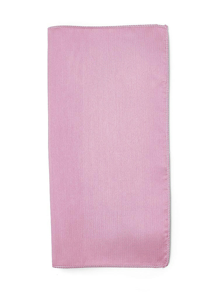 Front View - Powder Pink Classic Yarn-Dyed Pocket Squares by After Six