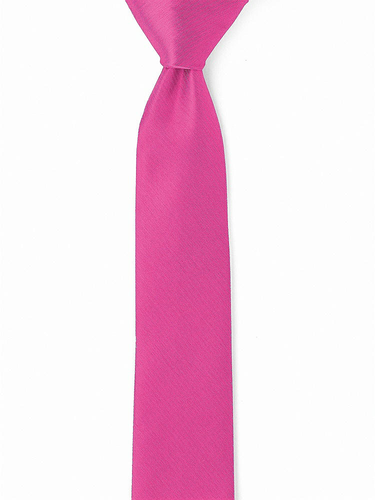 Front View - Fuchsia Yarn-Dyed Narrow Ties by After Six