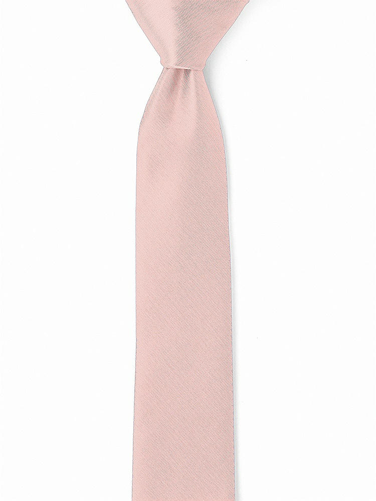 Front View - Rose - PANTONE Rose Quartz Yarn-Dyed Narrow Ties by After Six