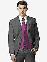 Front View Thumbnail - Radiant Orchid Classic Yarn-Dyed Tuxedo Vest by After Six