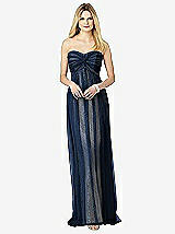 Front View Thumbnail - Midnight Navy & Oyster After Six Bridesmaids Style 6725
