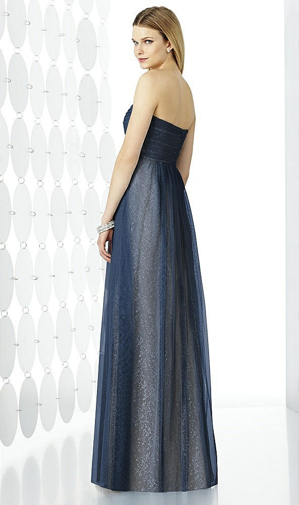 Back View - Midnight Navy & Oyster After Six Bridesmaids Style 6725