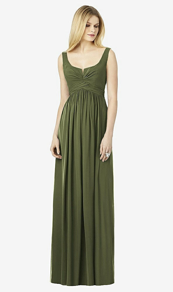 Front View - Olive Green After Six Bridesmaid Dress 6727