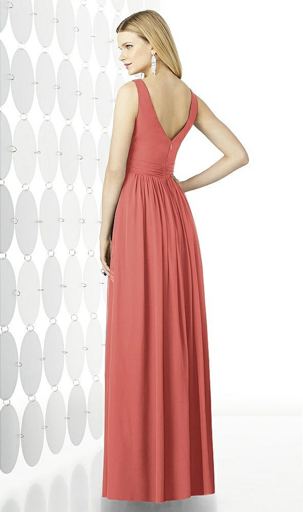 Back View - Coral Pink After Six Bridesmaid Dress 6727