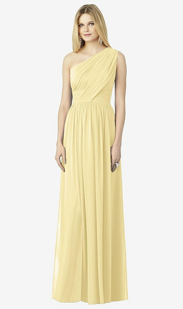 Front View - Pale Yellow After Six Bridesmaid Dress 6728