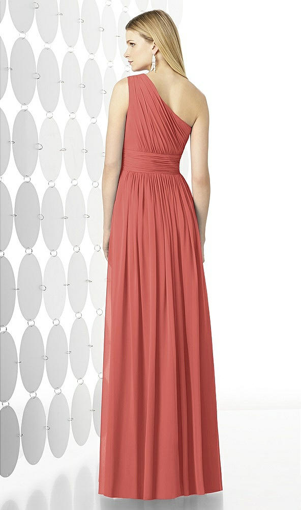 Back View - Coral Pink After Six Bridesmaid Dress 6728