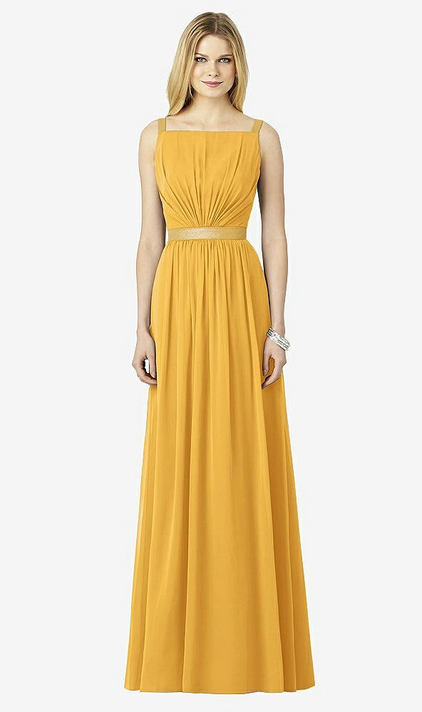 Front View - NYC Yellow After Six Bridesmaids Style 6729