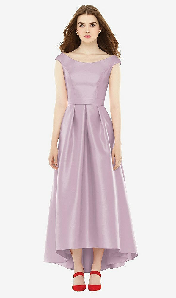 Front View - Suede Rose Alfred Sung Bridesmaid Dress D722