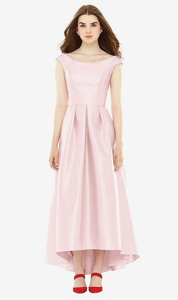 Front View - Ballet Pink Alfred Sung Bridesmaid Dress D722