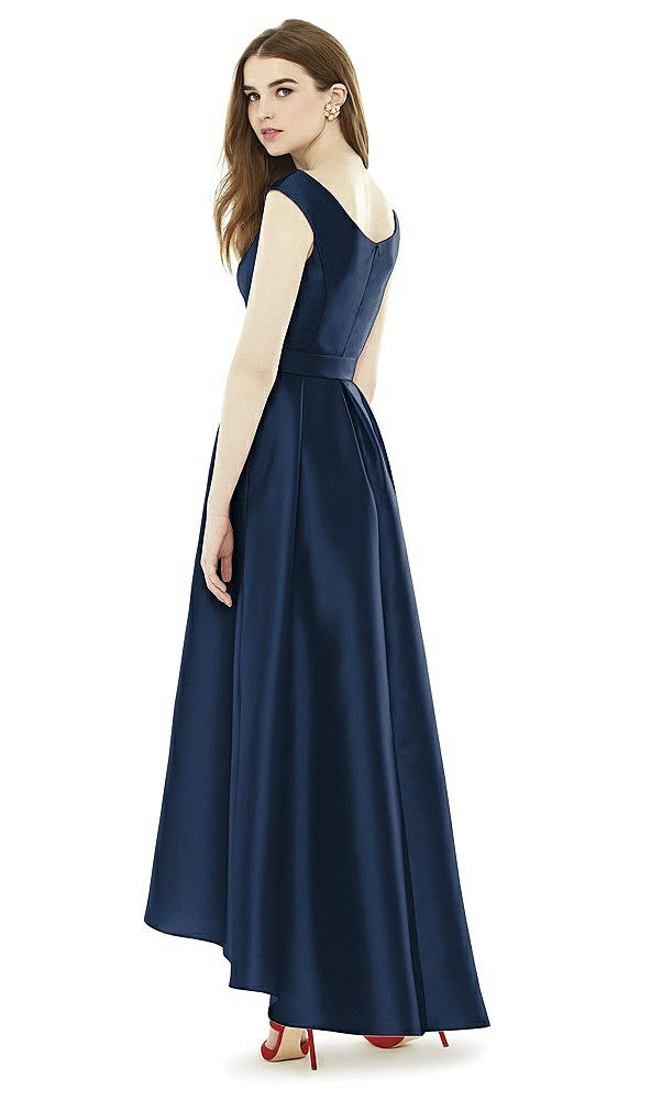 Back View - Midnight Navy Alfred Sung Bridesmaid Dress D722