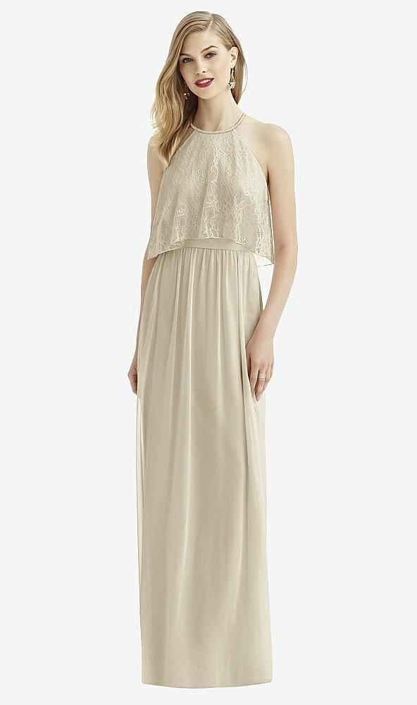 Front View - Champagne After Six Bridesmaid Dress 6733