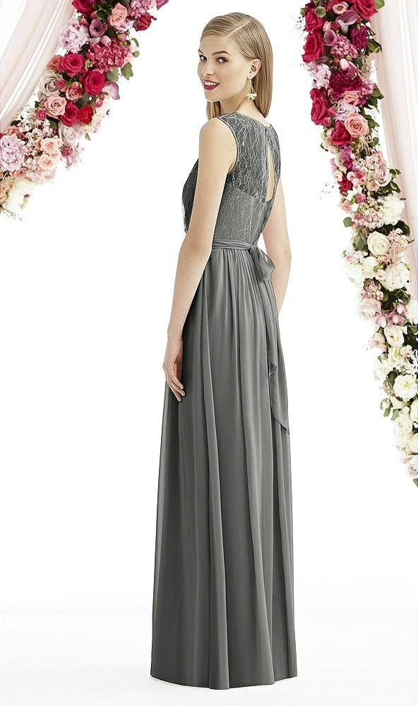 Back View - Charcoal Gray After Six Bridesmaid Dress 6734